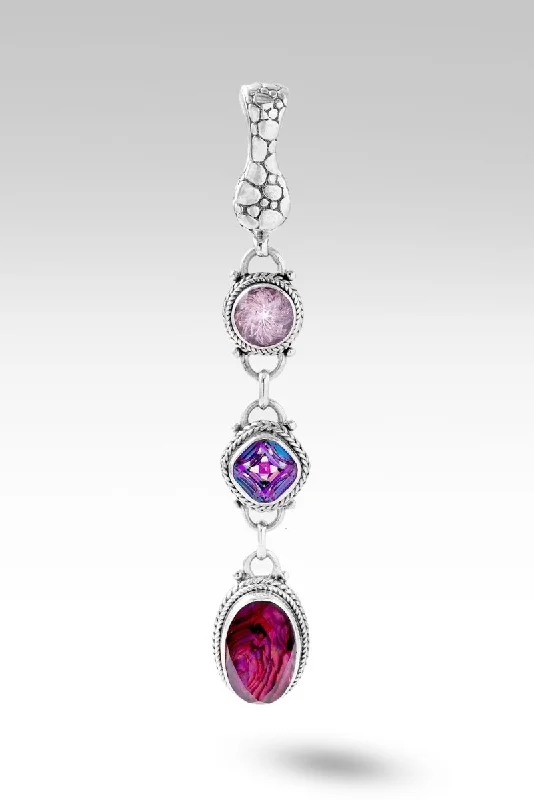 Necklaces and pendants with diamond pendants for a luxurious sparkling effect-Journey to Wholeness Pendant II™ in Pink Purple Abalone & Quartz Triplet