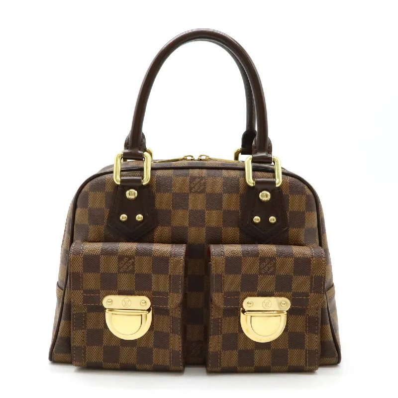 Handle bags with sleek silhouettes for fashion -Affordable handle bags for budget-conscious fashionistas -Louis Vuitton Damier Manhattan PM Handbag N48173