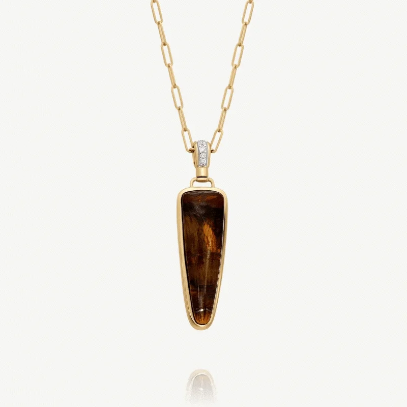 Best necklaces and pendants with heart-shaped designs for a romantic look-Tiger's Eye Necklace