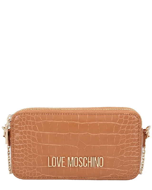 Handle bags with bold checks for trend -Handle bags with a bucket design for a trendy style -Love Moschino Crossbody