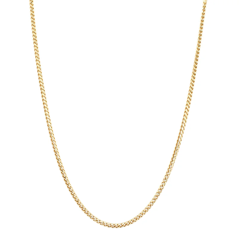 Elegant necklaces and pendants with onyx stones for a sleek, polished look-Modern Men's Solid 18k Yellow Gold 2.07mm Wheat Link Chain 20" Necklace 15.1g