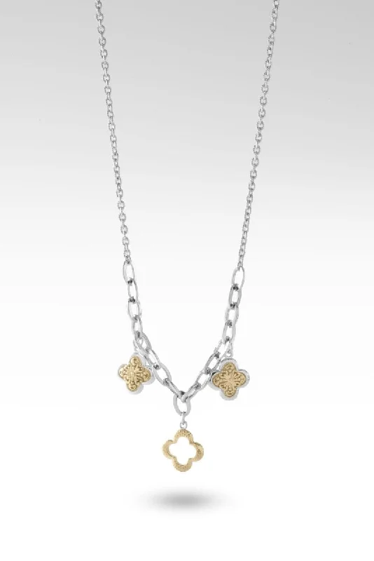 Beautiful necklaces and pendants with layered chains for a fashionable, chic look-Daily Blessings Necklace™ in 18K Gold & Rhodium Over Sterling Silver