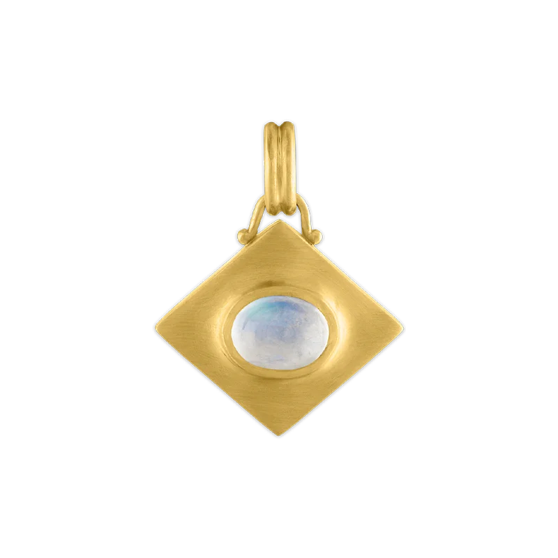 Best necklaces and pendants for everyday wear with minimalist designs-Rainbow Moonstone Quad Pendant