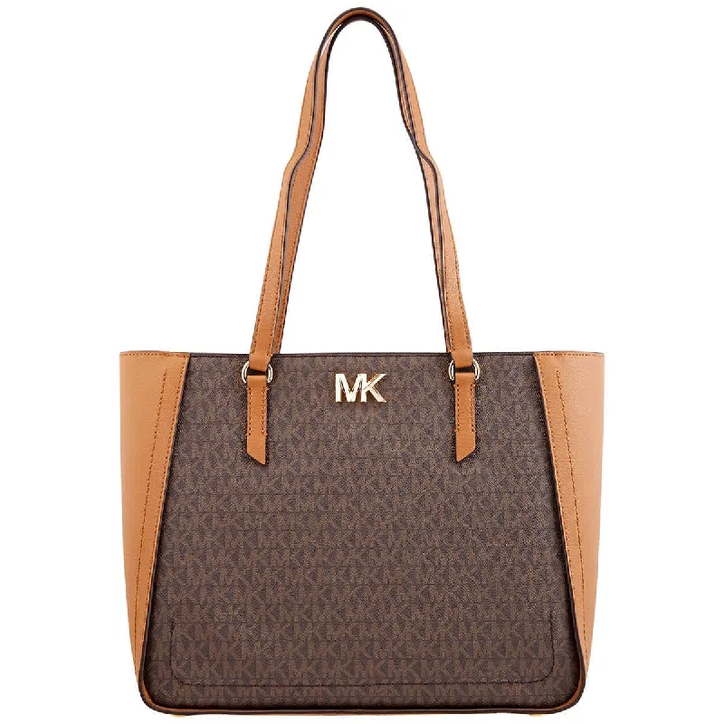 Handle bags with vintage vibes for nostalgia -Handle bags with contrasting colors for a modern look -Michael Kors Sylvia Top Zip MK Acorn Signature Tote Bag