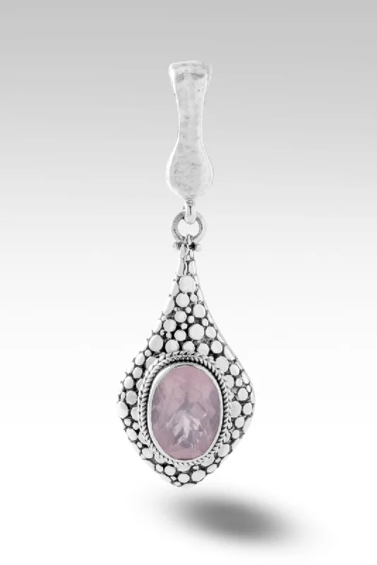 Necklaces and pendants with feather designs for a boho-chic, carefree vibe-Faithful Servant Pendant™ in Cloud Pink Rose Quartz