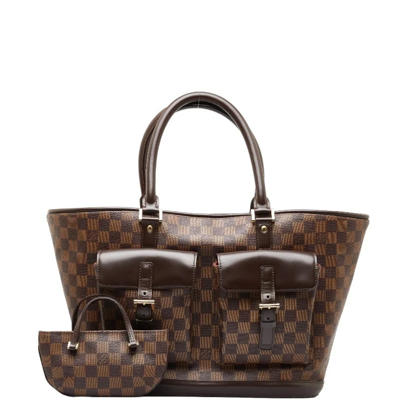 Handle bags with bold checks for trend -Handle bags with a bucket design for a trendy style -Louis Vuitton  Pvc Leather Tote Bag (Pre-Owned)