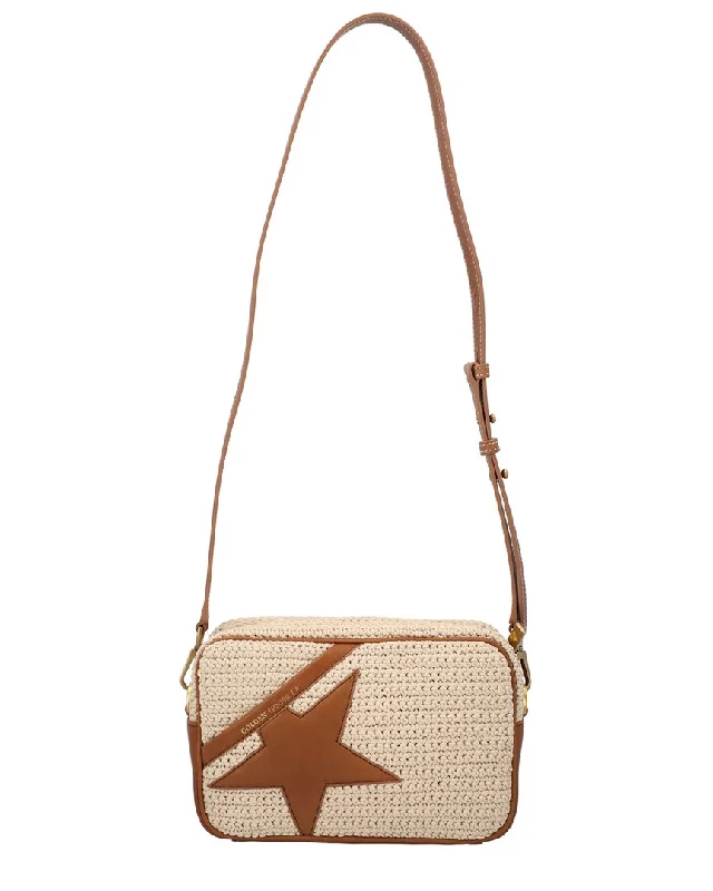 Vegan leather handle bags for eco-friendly chic -Affordable handle bags for daily wear -Golden Goose Star Knit & Leather Shoulder Bag