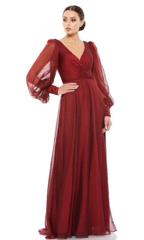 Plus size dresses with jewel tones dazzle quietly -Mac Duggal Evening - 67873D Long Sleeve Modest A-Line Dress