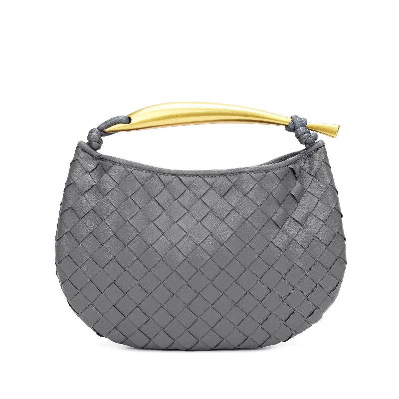 Handle bags with camouflage patterns for edge -Small handle bags for minimalist style -Tiffany & Fred Woven Leather Top-Handle Bag/Clutch