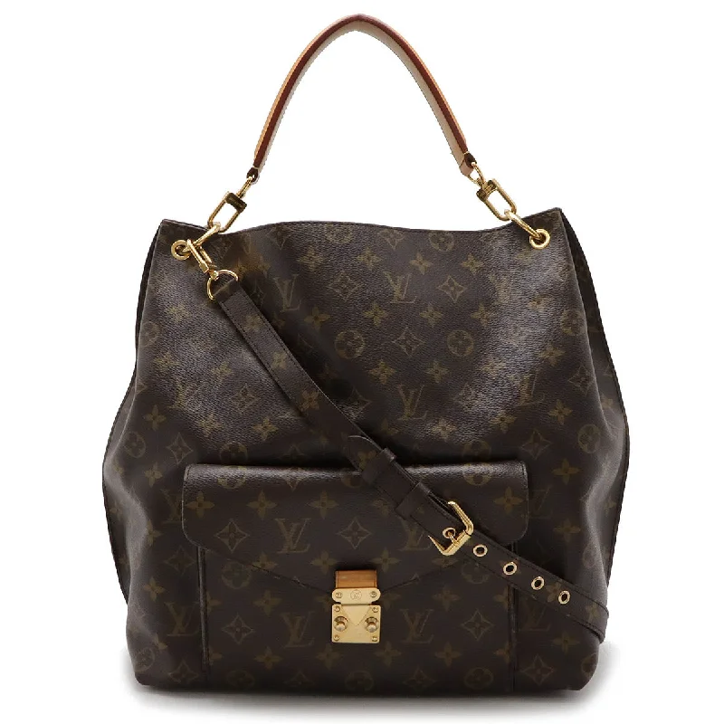 Handle bags with bright accents for pop -Trendy handle bags with animal-inspired textures -Louis Vuitton Monogram Metis Shoulder Bag M40781