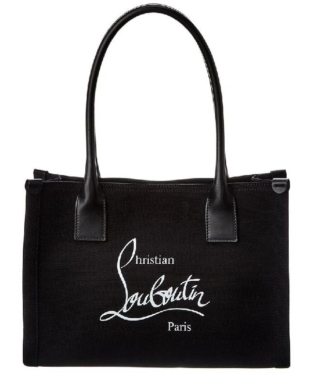 Handle bags with monogram designs for personalization -Small handle bags with detachable straps for versatility -Christian Louboutin Nastroloubi E/W Small Canvas & Leather Tote