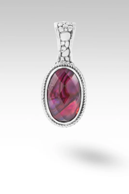 Stunning necklaces and pendants with birthstone pendants for a personal touch-Journey to Wholeness Pendant™ in Pink Purple Abalone & Quartz Triplet