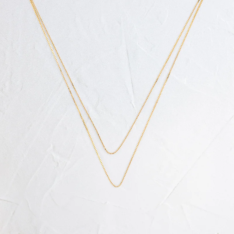 Best necklaces and pendants with oval pendants for a classic, elegant shape-Double Strand Liquid Gold Necklace - In Stock