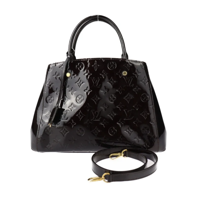 Handle bags with perforated details for style -Handle bags with leather detailing for a sophisticated touch -Louis Vuitton  Monogram Vernis Handbag Shoulder Bag Tote Bag (Pre-Owned)