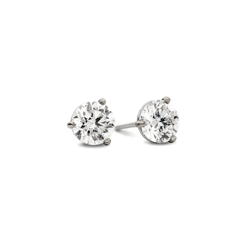 Stud Earrings for Bridesmaids Look -18k White Gold 1.80 Carat Stud Earrings