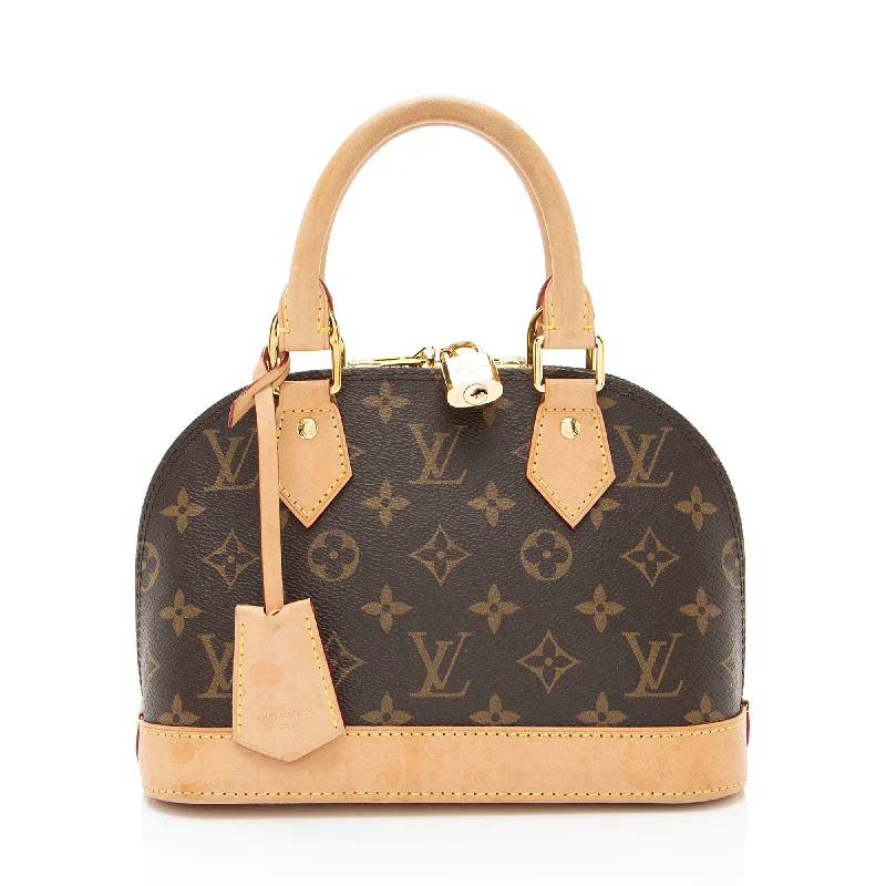 Foldable handle bags for easy storage convenience -Fashionable handle bags with minimalistic design -Louis Vuitton Monogram Canvas Alma BB Satchel