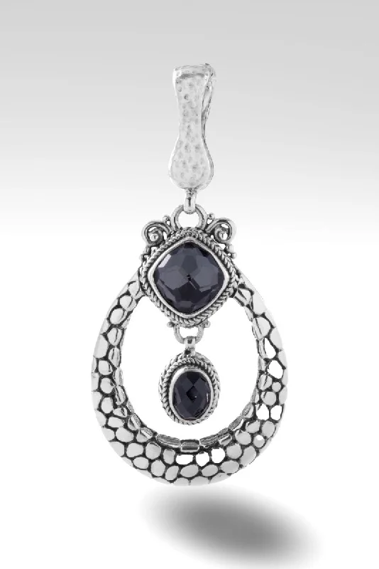 Best necklaces and pendants with intricate filigree for vintage-inspired elegance-Journey Within Pendant™ in Odyssey Black Knight™ Mystic Quartz