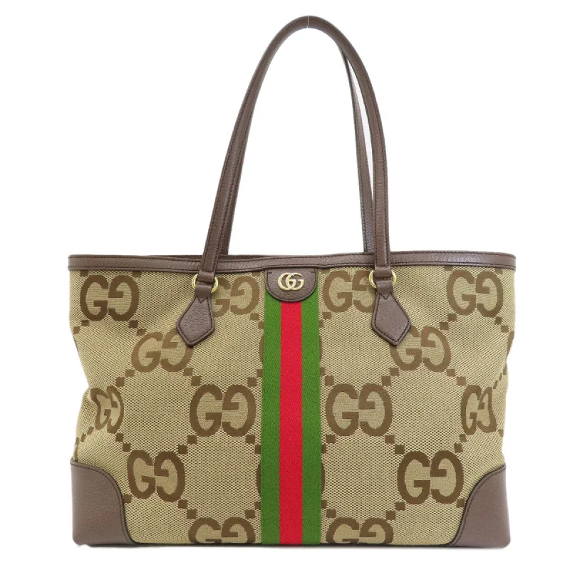 Handle bags with sleek zippers for closure -Elegant handle bags with metallic finishes -Gucci  Canvas Tote Bag (Pre-Owned)