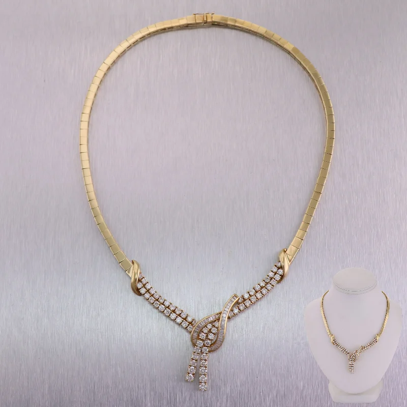 Beautiful necklaces and pendants with moonstone for an ethereal, mystical appearance-18k Yellow Gold 6ctw Diamond 16" Collar Necklace