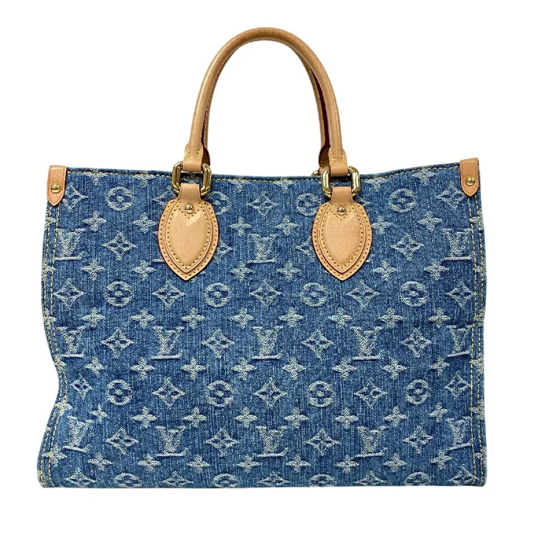 Handle bags with artistic prints for creativity -Casual handle bags with zippered compartments -Louis Vuitton Monogram blue Monogram Navy Monogram blue Tote Bag (Pre-Owned)