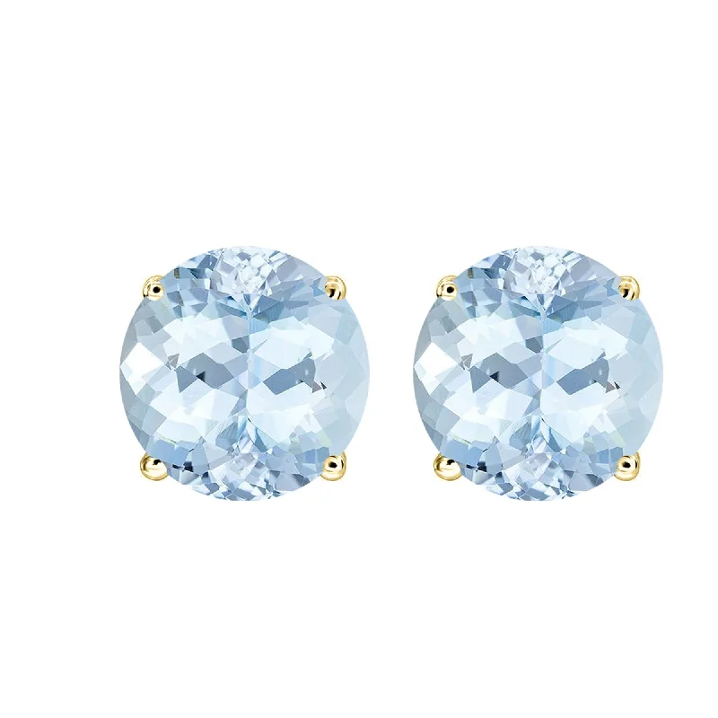 Stud Earrings with Star Motifs -V3 Jewelry 1.50ct Aquamarine Gold Over Sterling Silver Stud Earrings