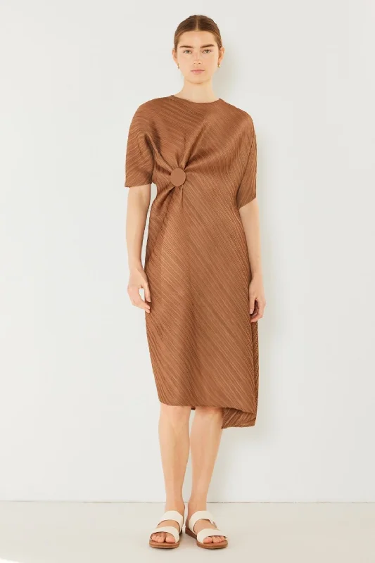 Plus size dresses featuring wrap styles are versatile -Marina West Swim Pleated Dolman Sleeve Dress