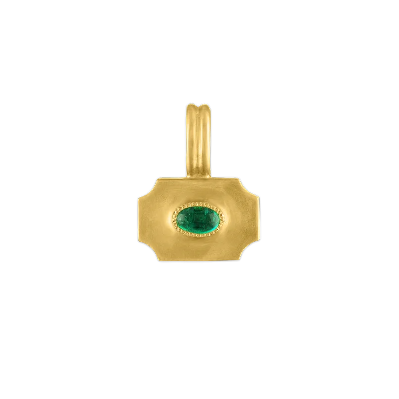 Necklaces and pendants with leaf-shaped designs for an earthy, organic feel-Small Emerald Ode Pendant