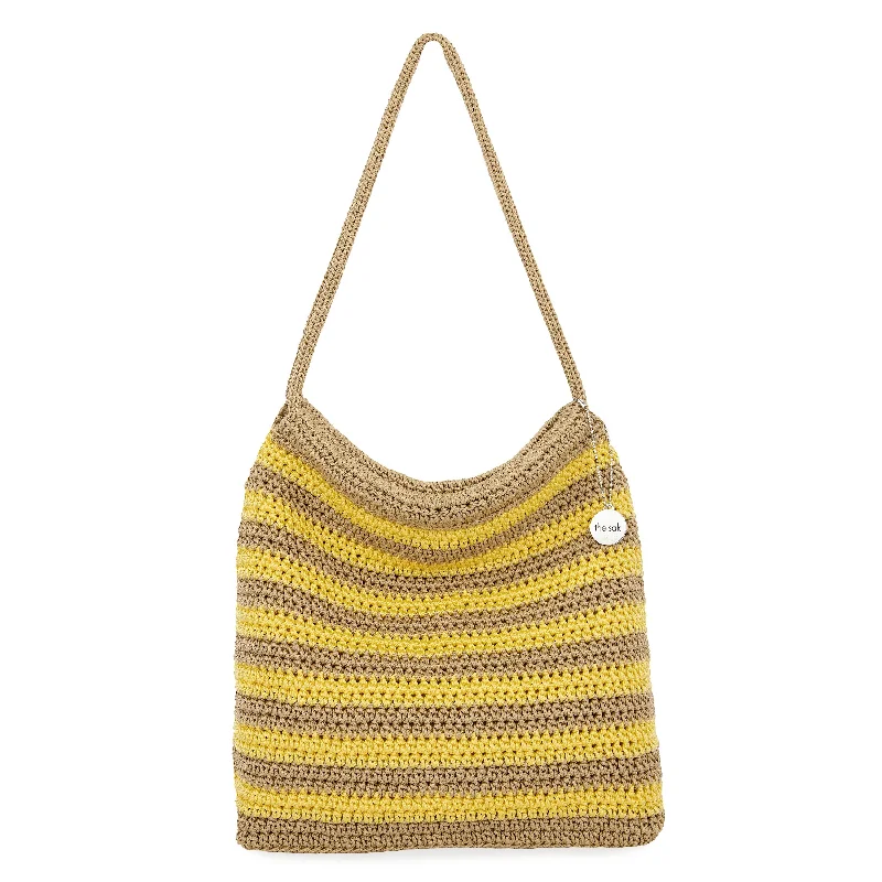 hand crochet - lemon drop stripe