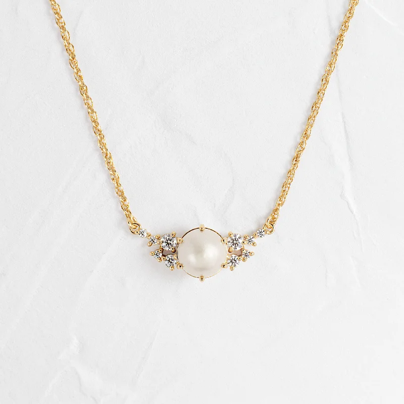 Elegant necklaces and pendants with gold chains for a chic, timeless appearance-Snowdrift Necklace, Akoya Pearl