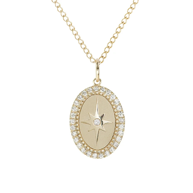 Best necklaces and pendants for everyday wear with minimalist designs-10K Gold Small Pave Diamond "Star" Necklace