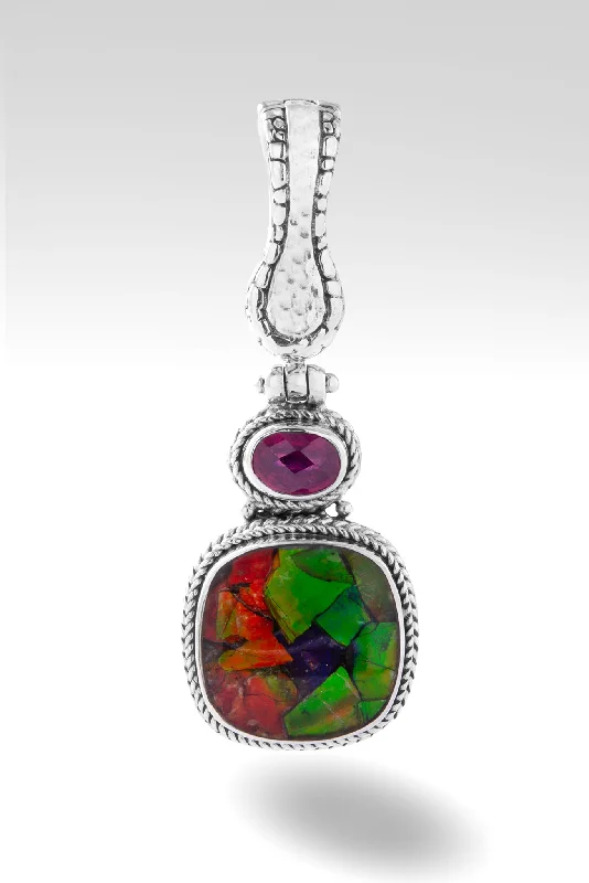 Beautiful necklaces and pendants with moonstone for an ethereal, mystical appearance-Peaceful Heart Pendant™ in Ammolite Triplet