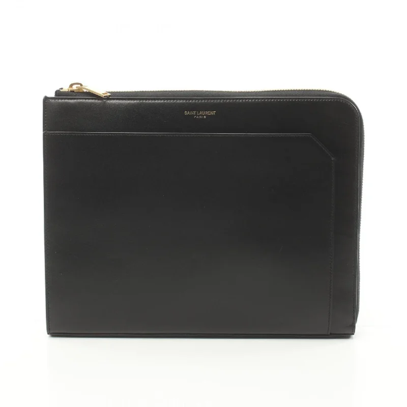 Handle bags with soft leather for luxury -Chic handle bags for a polished, professional style -Saint Laurent  Leather Clutch Bag (Pre-Owned)