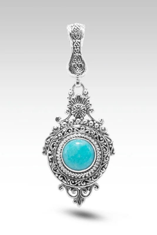 Stylish necklaces and pendants with diamonds for a glamorous and elegant look-Noble Promise Pendant™ in Amazonite