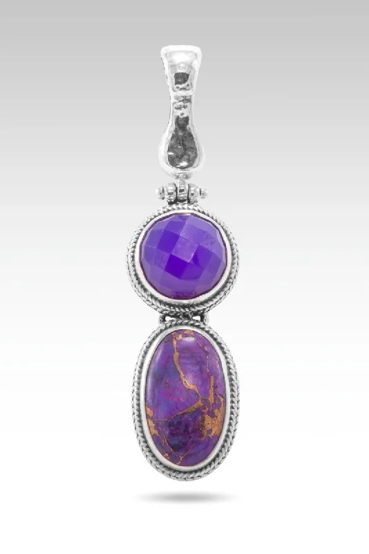 Best necklaces and pendants with infinity hearts for a romantic, eternal symbol-Majestic Peace Pendant II™ in Purple Mohave Kingman Turquoise