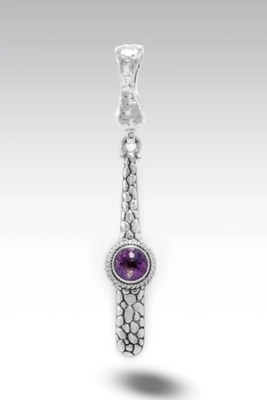 Necklaces and pendants with engraved messages for a deeply personal, sentimental gift-Forge Ahead Pendant™ in Purpleicious™ Mystic Quartz