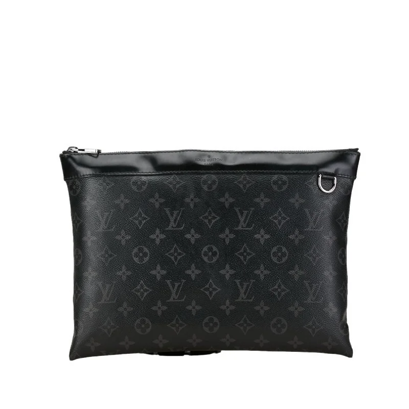 Handle bags with compact designs for portability -Handle bags with smooth, glossy finishes for high shine -Louis Vuitton  Monogram Eclipse Clutch Bag Pouch (Pre-Owned)