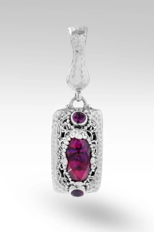 Unique necklaces and pendants with vintage-inspired designs for timeless appeal-Extend Kindness Pendant™ in Pink Purple Abalone & Quartz Triplet