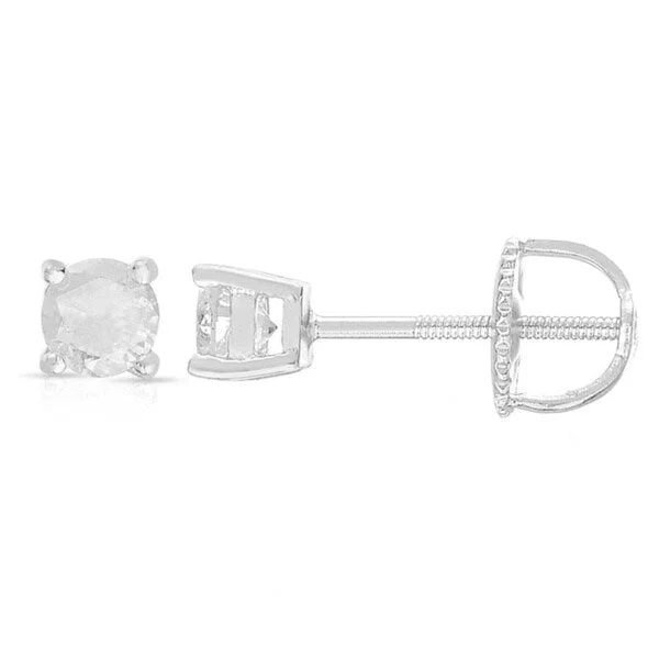 Gemstone Stud Earrings for Color -Sterling Silver Diamond Stud Earrings (1/ 10ct - 1 1/ 2ct TDW)