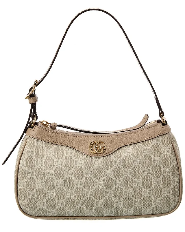 Handle bags with compact designs for portability -Handle bags with smooth, glossy finishes for high shine -Gucci Ophidia Small GG Supreme Canvas & Leather Hobo Bag