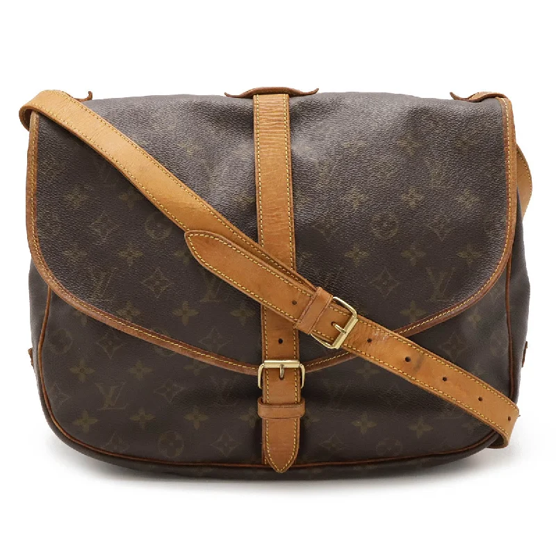 Handle bags with sleek hardware for sophistication -Small handle bags for a night out on the town -Louis Vuitton Monogram Saumur 35 Shoulder Bag M42254