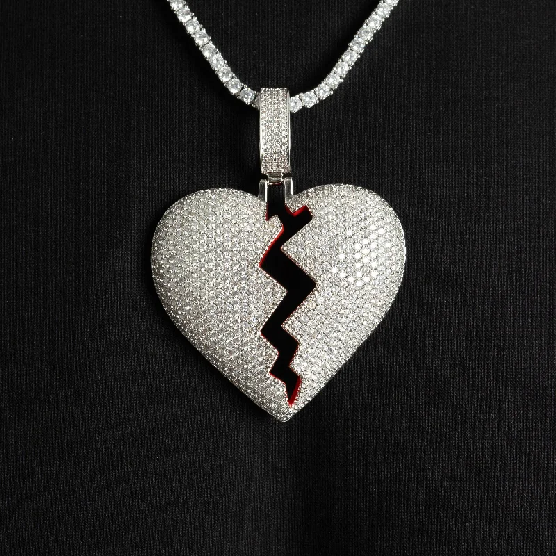 Best necklaces and pendants with heart-shaped designs for a romantic look-Broken Heart Pendant