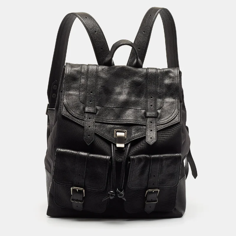 Handle bags with sleek leather for work -Handle bags with woven details for a beachy look -Proenza Schouler Black Leather And Nylon Ps1 Backpack