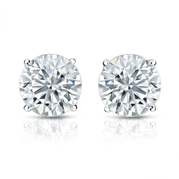 Stud Earrings for Graduation Day -Auriya Platinum GIA Certified 5.50-Carat TDW Round Diamond Stud Earrings