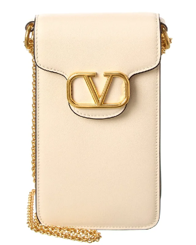 Handle bags with laptop sleeves for work -Handcrafted handle bags for a unique style -Valentino VLogo Mini Leather Phone Case Crossbody