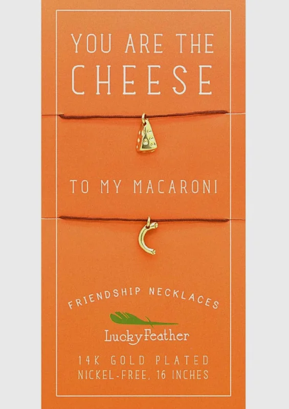 Best necklaces and pendants for everyday wear with minimalist designs-Friendship Necklace - Cheese/Macaroni