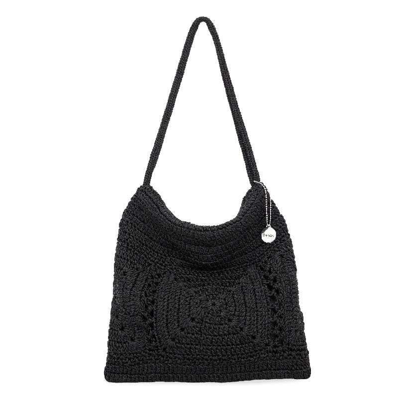 hand crochet - black patch