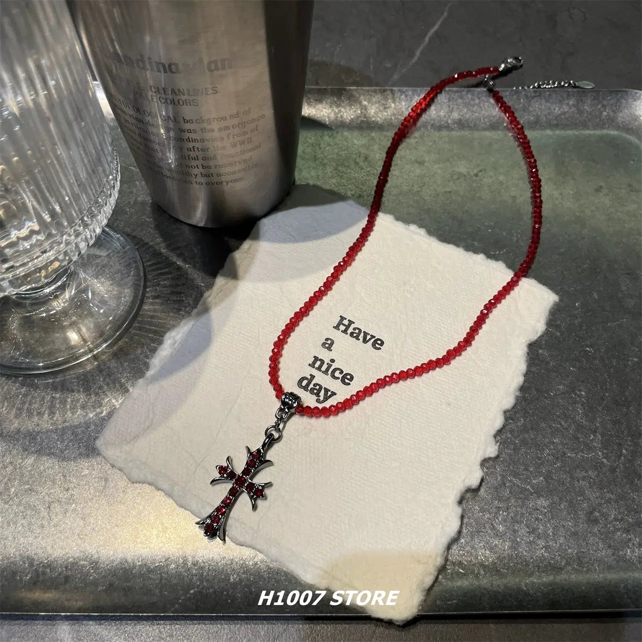 Red Cross Necklace