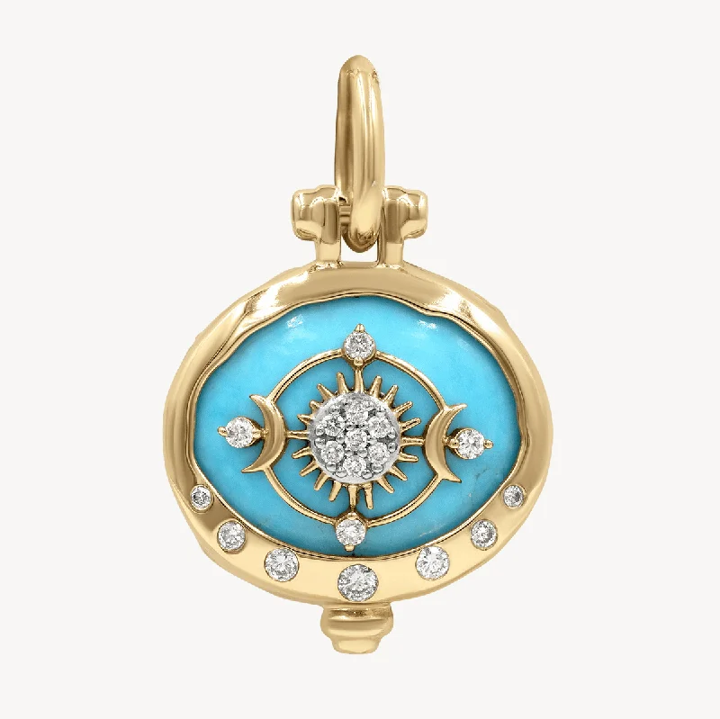 Best necklaces and pendants with oval pendants for a classic, elegant shape-Wild Woman Turquoise Pendant