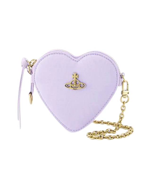 Handle bags with sturdy bases for stability -Handle bags with oversized designs for a statement piece -Moire Heart Wristlet Bag - Vivienne Westwood - Synthetic - Purple