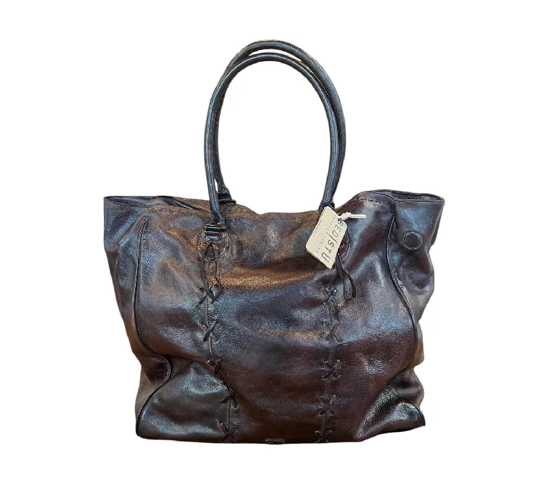 Leather handle bags for elegant daily carry -Stylish handle bags for women -Rebekah Tote Bag In Teak Dip Dye